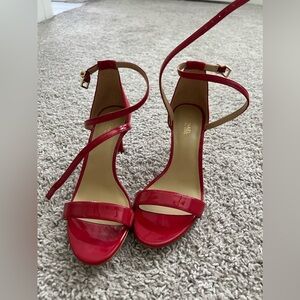 Red Michael kors heels like new never worn